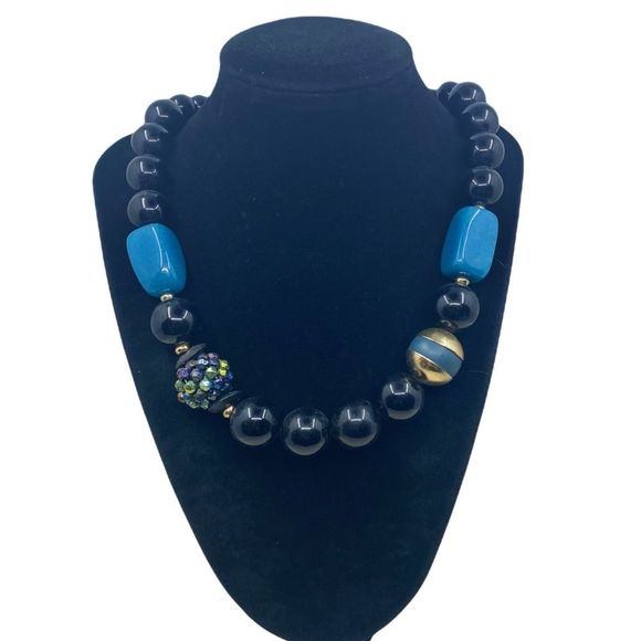 Vintage Coldwater Creek Blue Jade Necklace - 22” - Picture 1 of 4